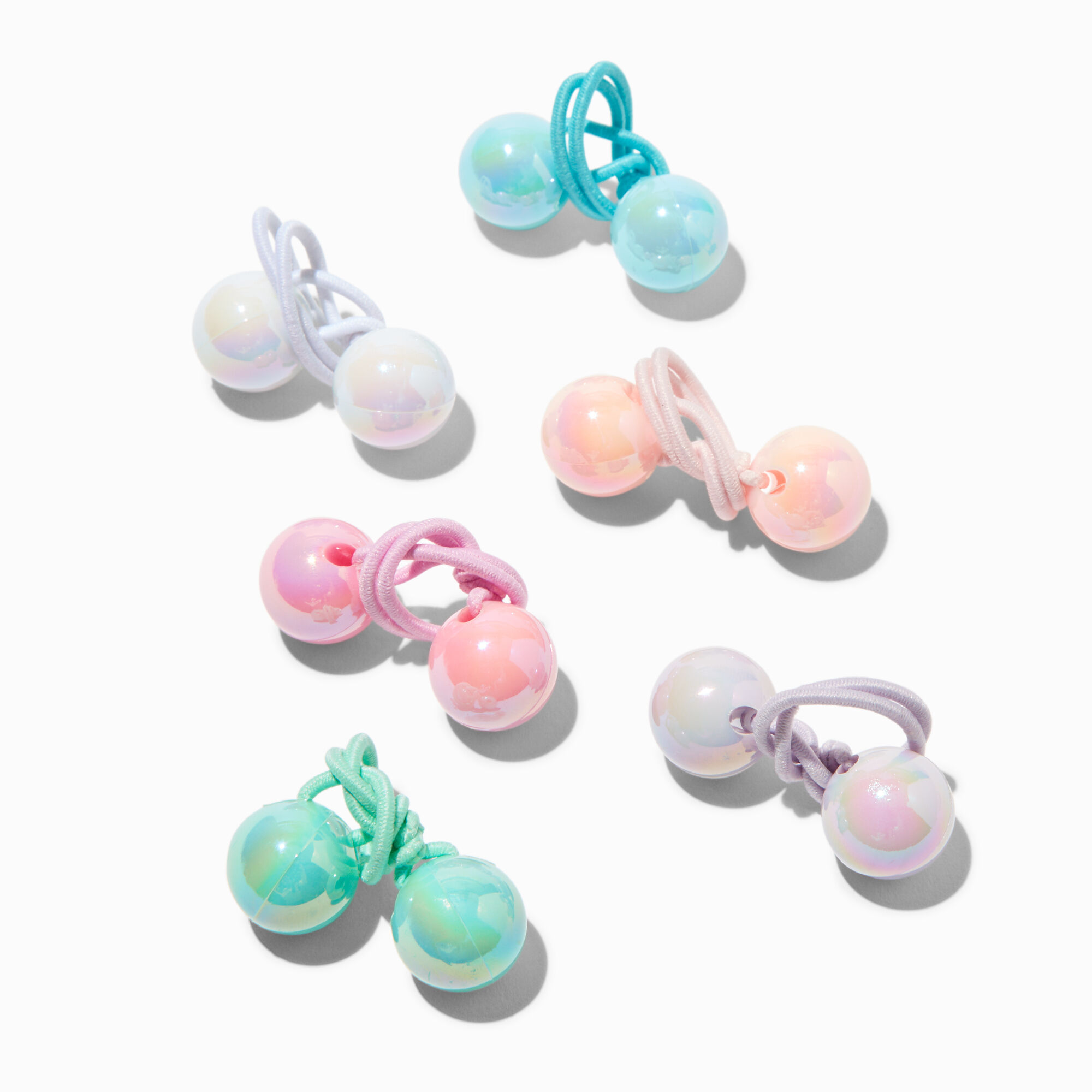 View Claires Club Mermaid Knocker Bead Hair Ties 6 Pack information