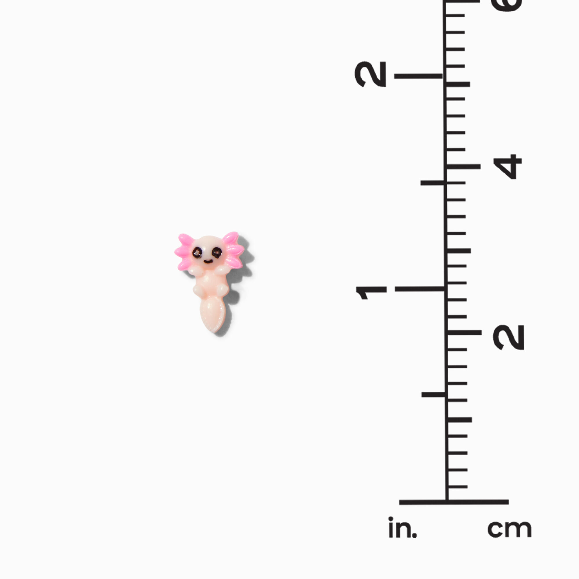 Pink Axolotl Stud Earrings,