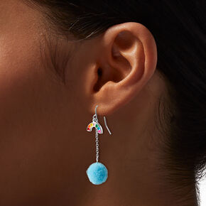 Rainbow Unicorn Pom Pom Earrings Set - 6 Pack,