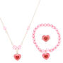 Claire&#39;s Club Heart Jewellery Set - 3 Pack,