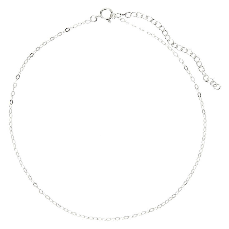 Sterling Silver Wide Chain Anklet,
