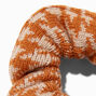 Mustard Yellow Houndstooth Sweater Knit Hair Scrunchie,