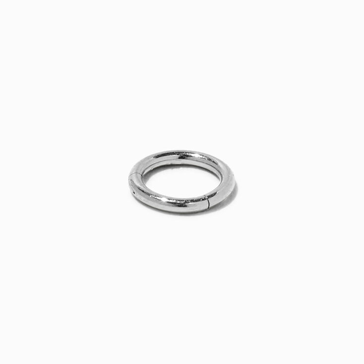 Silver-tone 16G Mini Clicker Hoop Rook Earring ,