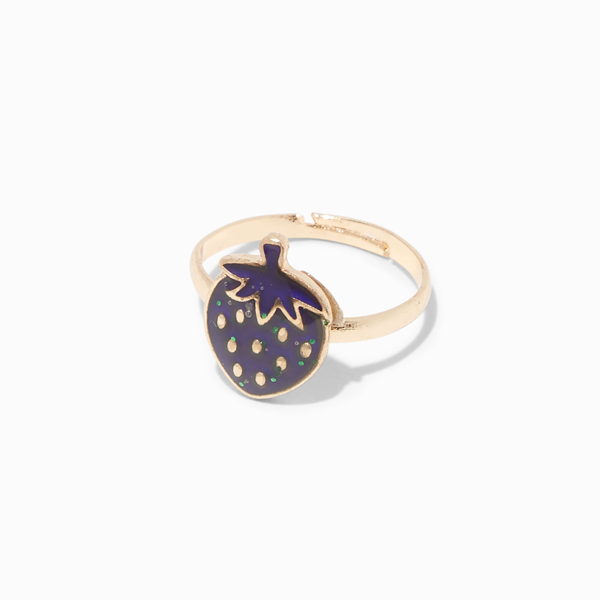 Gold-tone Strawberry Mood Ring,
