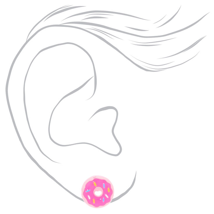 Boucles d&#39;oreilles Donut - Rose,