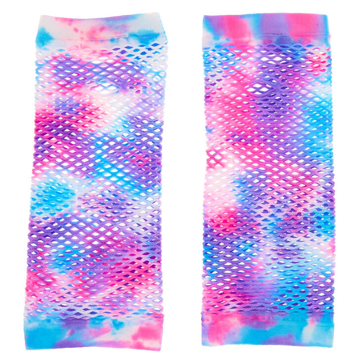 Tie Dye Arm Warmers - Pink and blue,