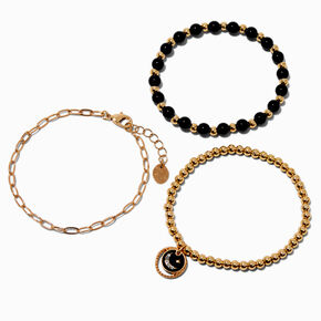 Gold-tone Mood Moon Bracelet Set - 3 Pack,