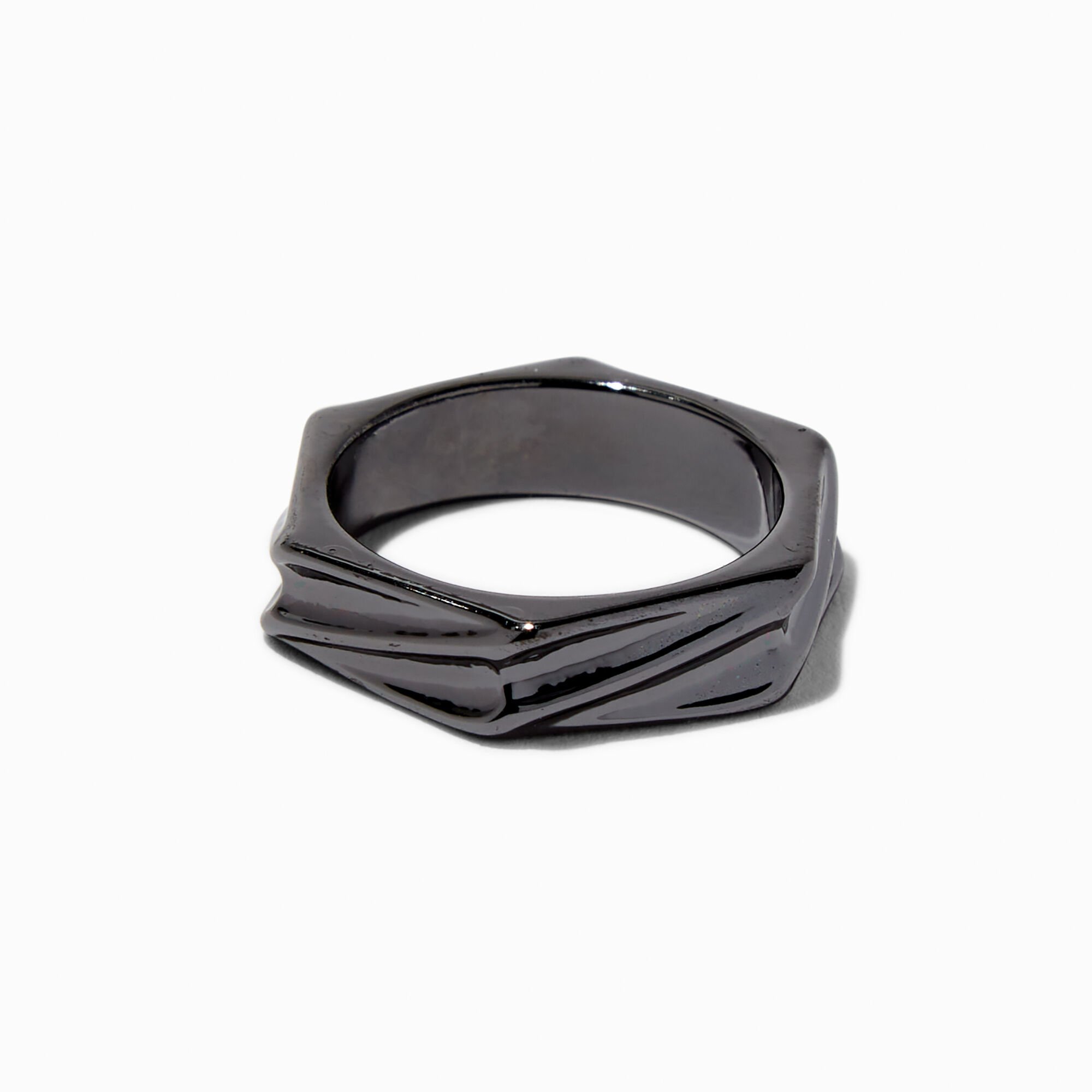 Hematite-tone Industrial Bolt Ring,