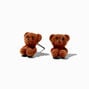 Fuzzy Bear Stud Earrings,