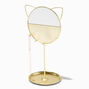 Gold Cat Mirror Standing Jewelry Holder,