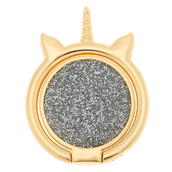 Claire's Support anneau de portable chat-licorne couleur doré