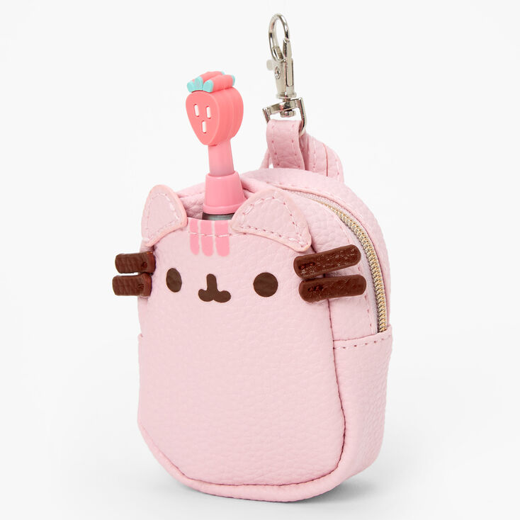 pusheen donut keychain