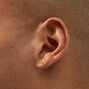 Clous d&#39;oreilles carr&eacute;s couleur dor&eacute;e,