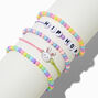 &quot;Hip Hop&quot; Easter Bunny Beaded Stretch Bracelets - 5 Pack,