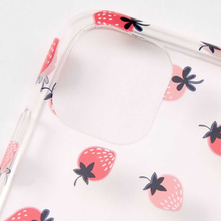 Strawberry Ring Holder Protective Phone Case - Fits iPhone 11,