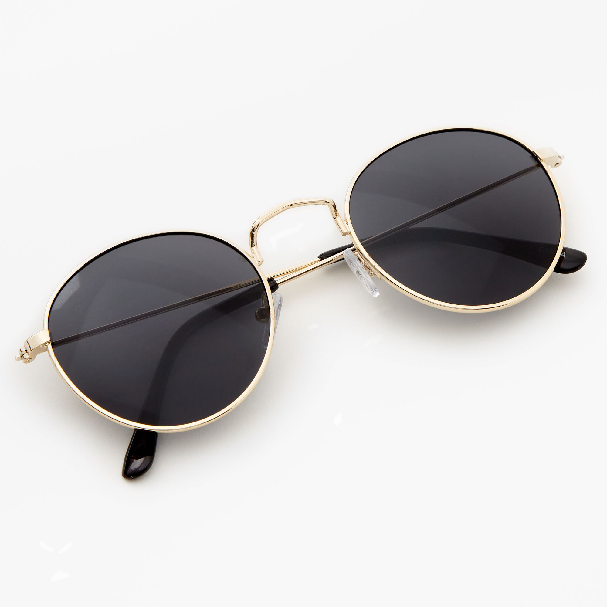 Black and gold circle sunglasses 2025