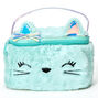 Trousse de maquillage chaton en peluche Claire&#39;s&nbsp;Club - Vert menthe,