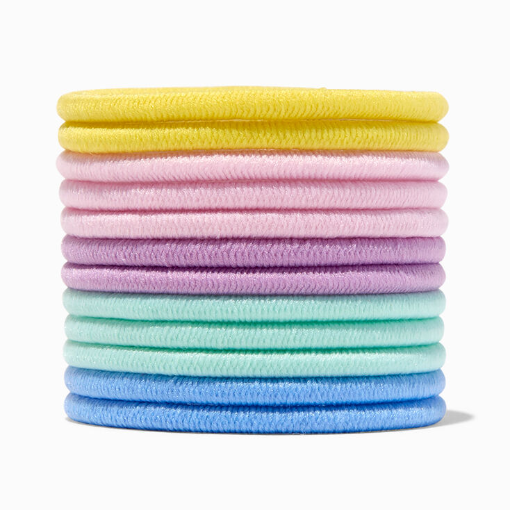 Pastel Lurex Hair Ties - 12 Pack,