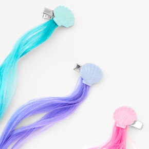 Barrettes coquillages avec cheveux synth&eacute;tiques Claire&#39;s Club - Lot de 6,