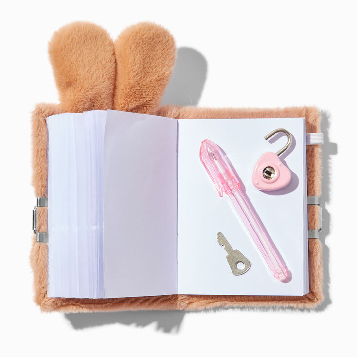 Journal &agrave; cadenas en peluche lapin des bois Claire&#39;s&nbsp;Club,