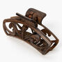 Pince &agrave; cheveux avec d&eacute;coupe en bois d&#39;imitation - Marron,