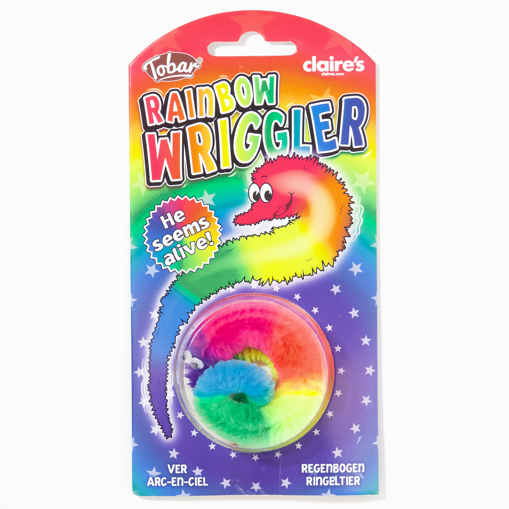 claire's rainbow wriggler fidget toy