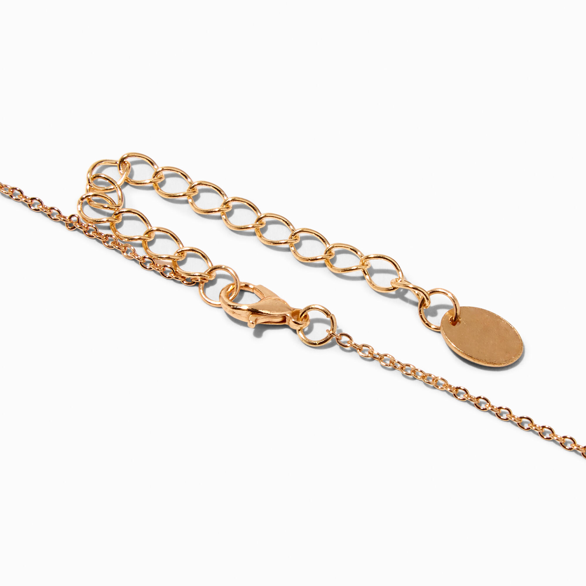 Gold Daisy Mystical Gem Pendant Necklace,