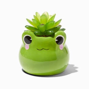 Frog Planter with Faux Succulent,