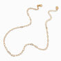 Gold-tone Small Paperclip Chain Necklace,