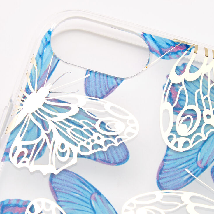 Blue &amp; White Butterflies Phone Case - Fits iPhone 6/7/8/SE,