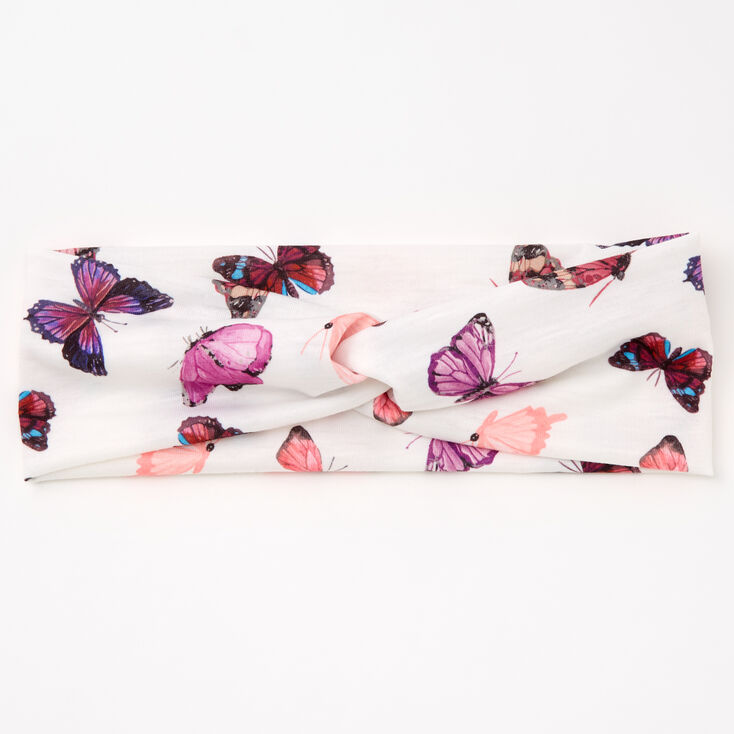 Butterfly Twisted Headwrap - Pink,
