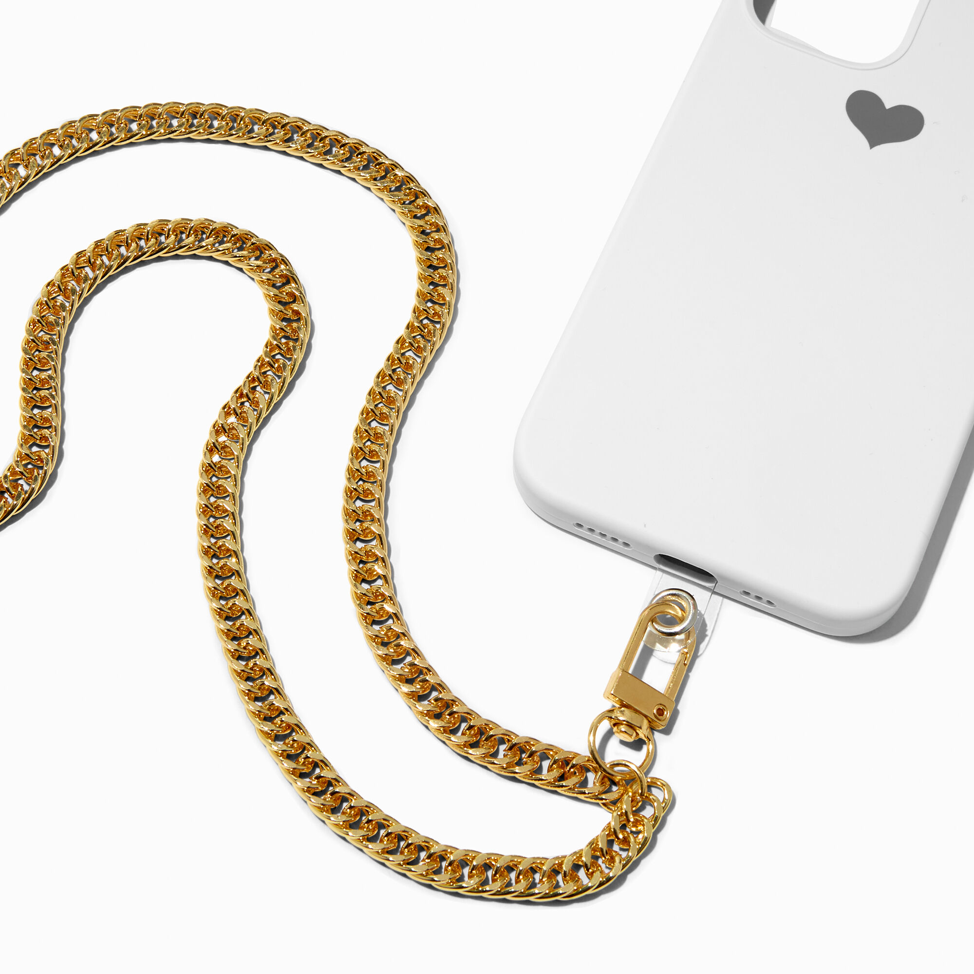 Chunky Gold Chain Crossbody Phone Strap Claire s