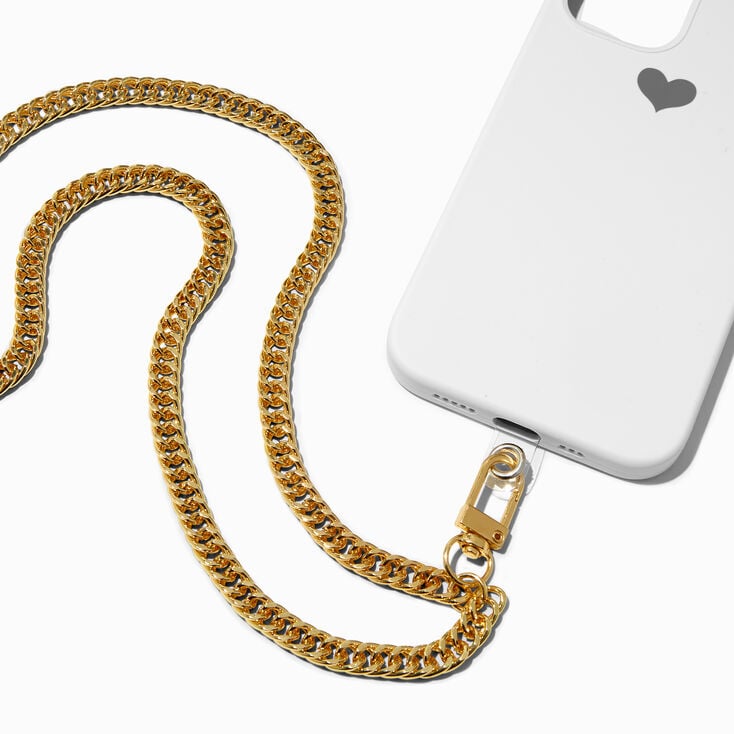 Chunky Gold Chain Crossbody Phone Strap,