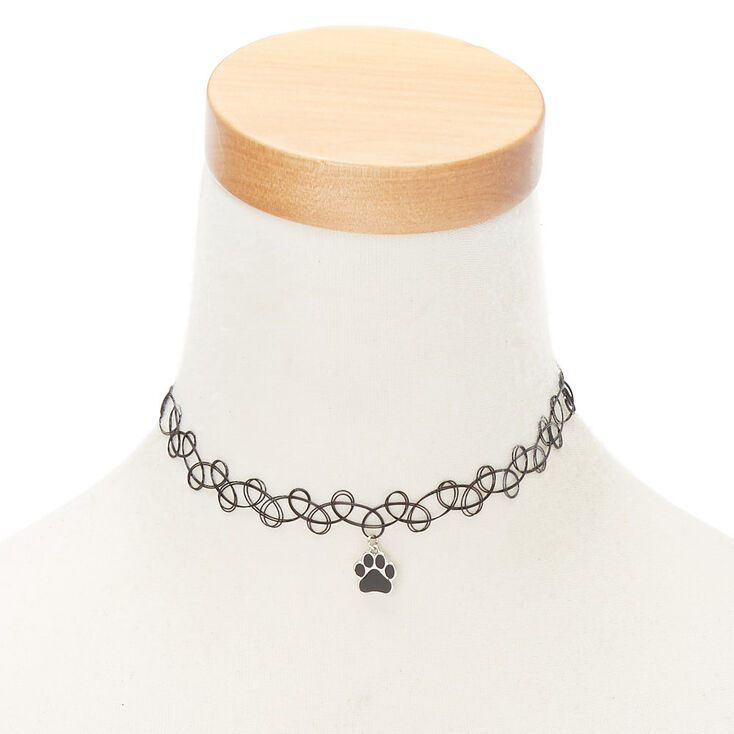 Claire's Ras-de-cou d’humeur avec empreinte de patte façon tatouage