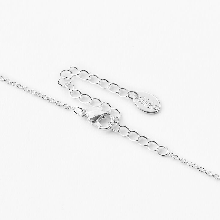 Silver Initial Mood Pendant Necklace - O,