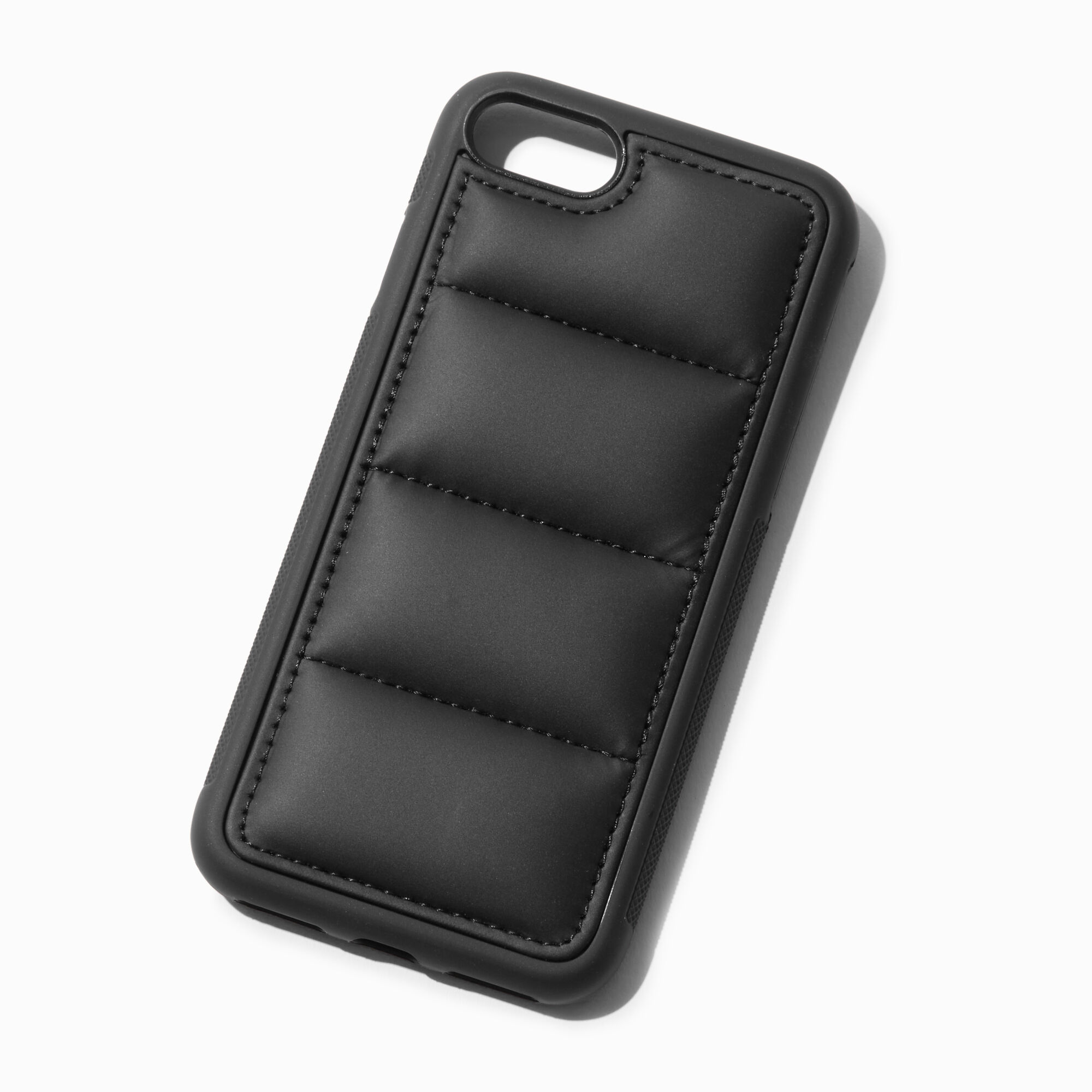 View Claires Quilted Padded Phone Case Fits Iphone 678se Black information