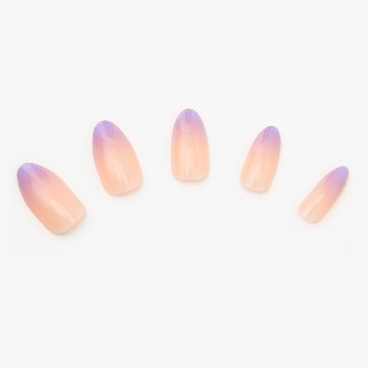 Lilac Ombre Stiletto Faux Nail Set - 24 Pack,