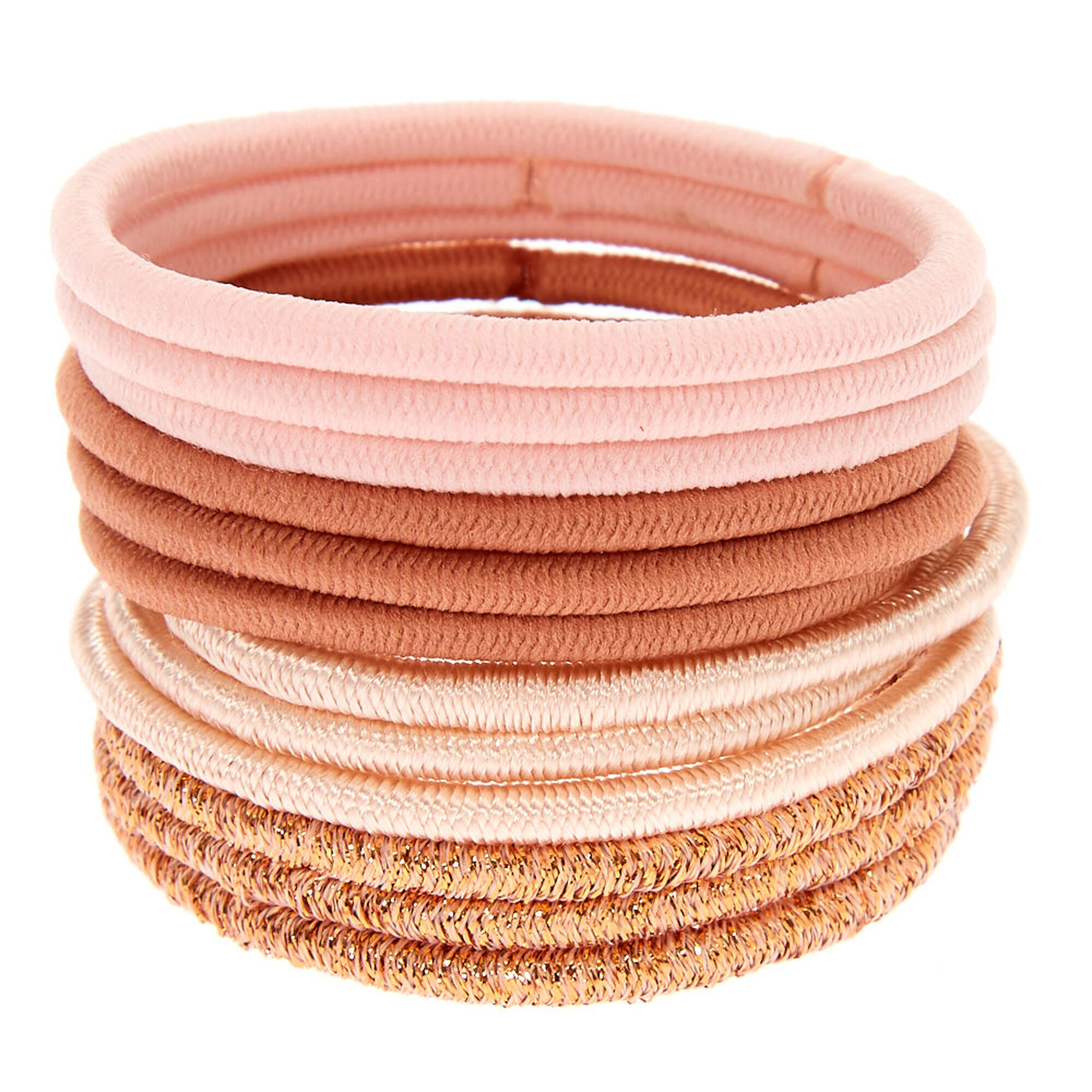 Claire's Élastiques de couleur nude - Lot de 12