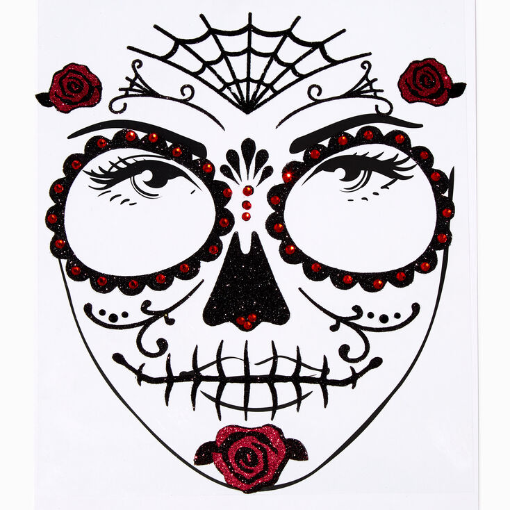 Traditional Day Of The Dead Face Stickers,