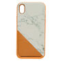 Rose Gold Marble Protective Phone Case - Fits iPhone XR,