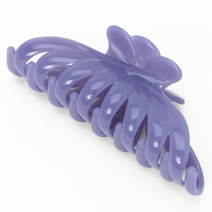 Medium Flower Hair Claw - Blue,