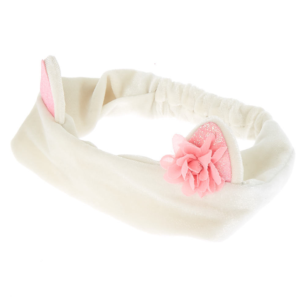 Claire's Club Cat Ears Headwrap - White,