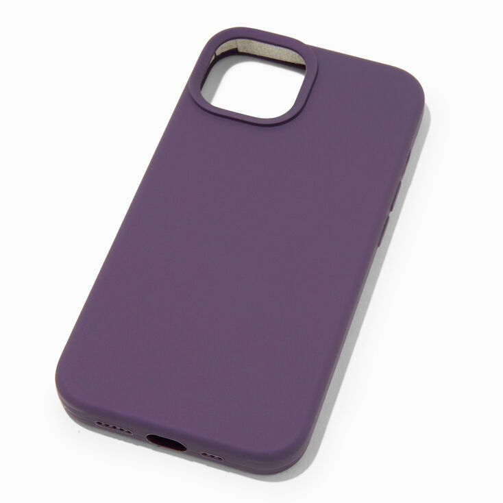 Solid Dark Purple Silicone Phone Case - Fits iPhone® 13/14/15