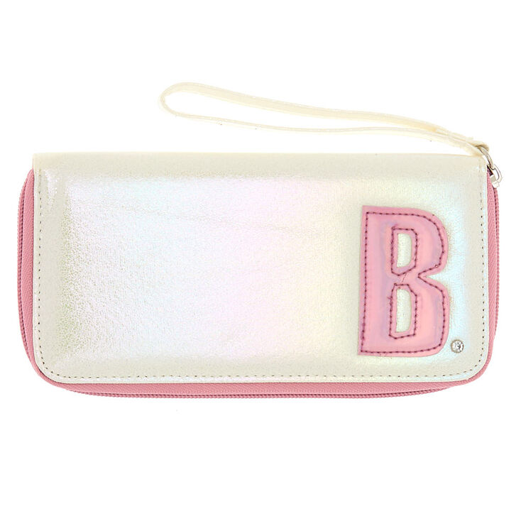 Pearlescent Initial Wristlet - B | Claire's