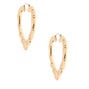 Gold 60MM Heart Bamboo Hoop Earrings,