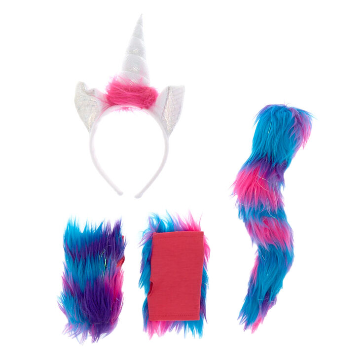 Furry Unicorn Costume Set - Pink and Purple, 3 Pack,