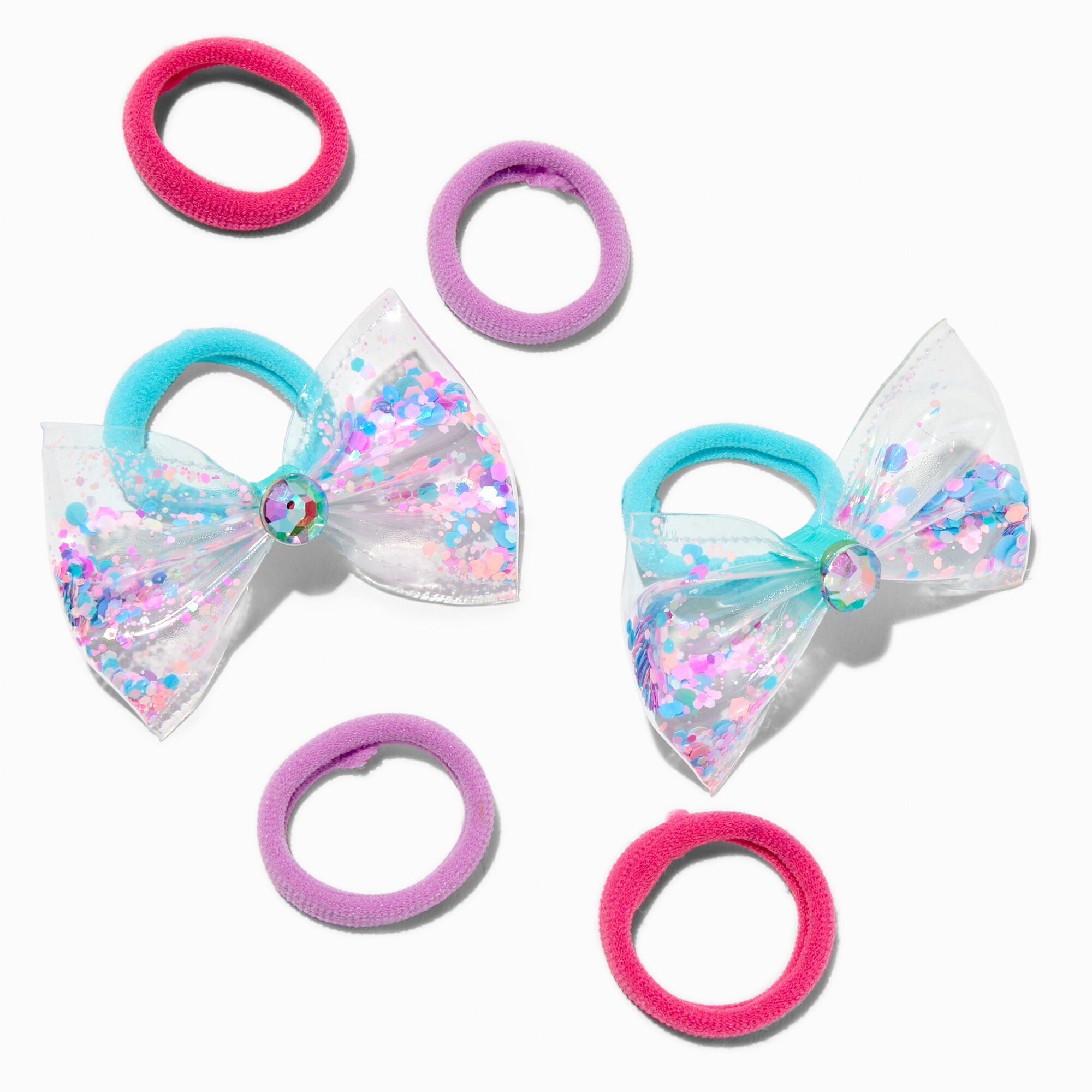 Claire's Club Shaky Bows Hair Ties - 6 Pack,