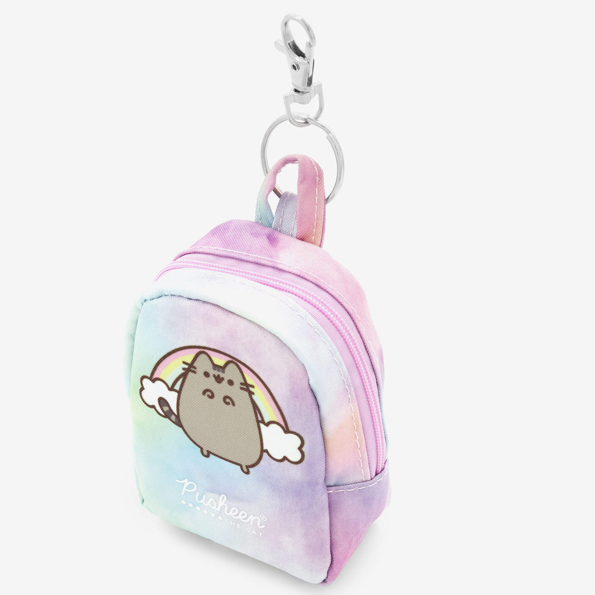 Ensemble d’articles de papeterie et porte-clés mini sac à dos tie-dye Pusheen® - Rose,