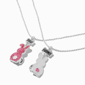 Best Friends Bunny Tail Pendant Necklaces - 2 Pack,