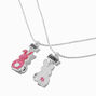 Best Friends Bunny Tail Pendant Necklaces - 2 Pack,
